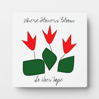 Wo Blume blühen Fotoplatte