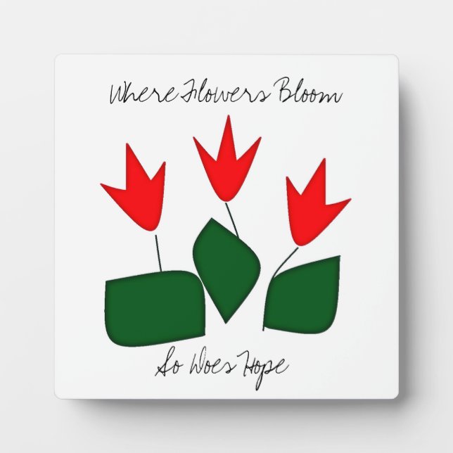 Wo Blume blühen Fotoplatte (Vorderseite)