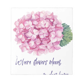 Wo Blume blühen Notizblock