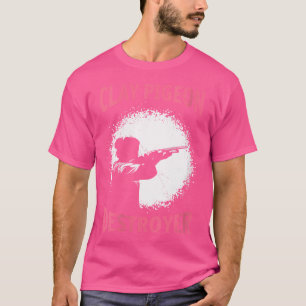 Wo Clay Pigeon Destroyer Damen Clay Pigeon Schiess T-Shirt
