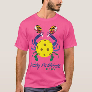 Wo Crabby Pickleball Club Logo T-Shirt