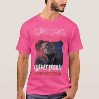 Wo Cyberpunk Babes Motorrad Futuristisches Motorra T-Shirt