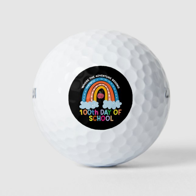 Wo das Abenteuer 100. Tage schlauer beginnt Golfball (Vorderseite)