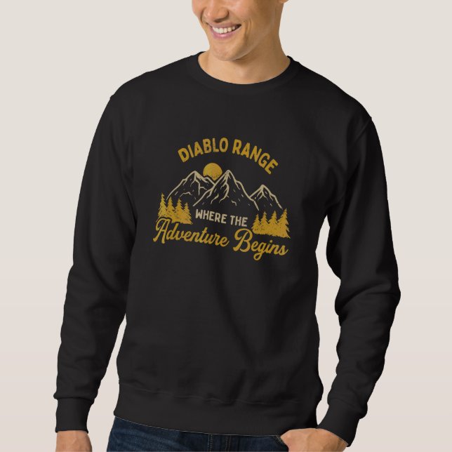 Wo das Abenteuer beginnt Diablo Range Hiking Cal Sweatshirt (Vorderseite)