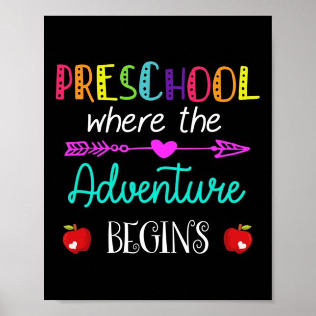 Wo das Abenteuer beginnt Kinderlehrer Poster (Vorne)
