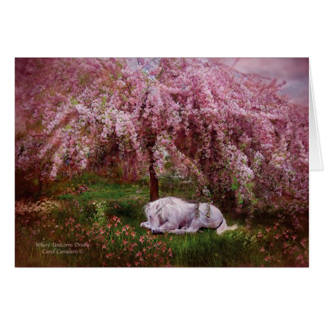 Wo das TraumArtCard des Einhorns (Vorderseite (Horizontal))