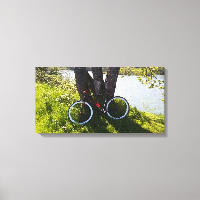 Wo der Fluss fließt und die Ware reißt Leinwanddruck (Vorderseite)