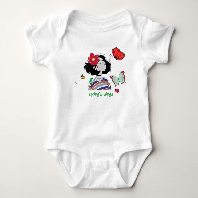 Wo der Frühling mich trifft Baby Strampler (Vorderseite)