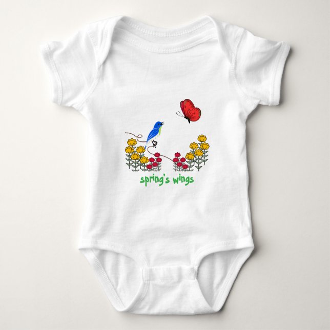 Wo der Frühling mich trifft Baby Strampler (Vorderseite)