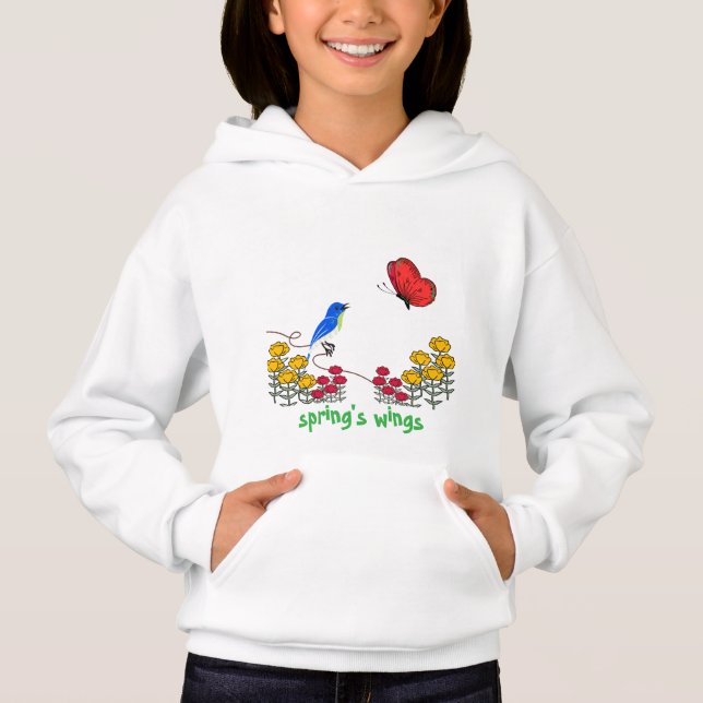 Wo der Frühling mich trifft Hoodie (Vorderseite)