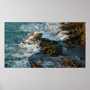 Wo der Ozean die Felsen trifft Poster