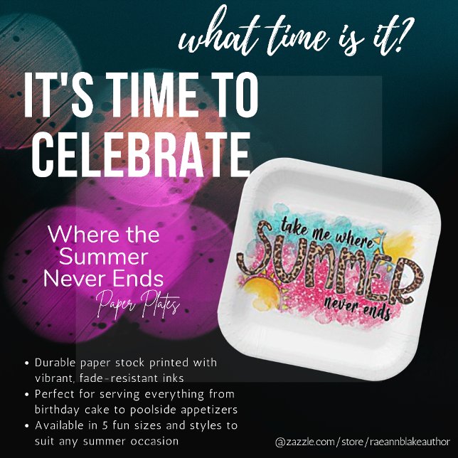 Wo der Sommer nie die Papierplatte beendet Pappteller (Von Creator hochgeladen)