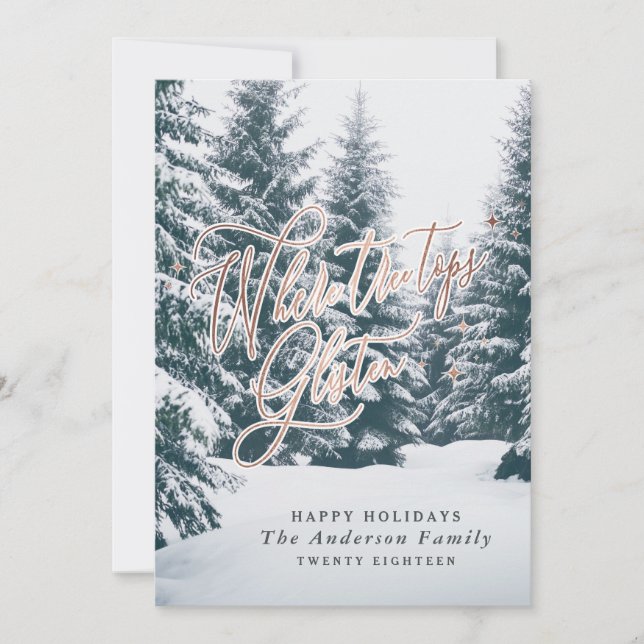 Wo die Baumgipfel glitzern Weihnachten (Vorderseite)