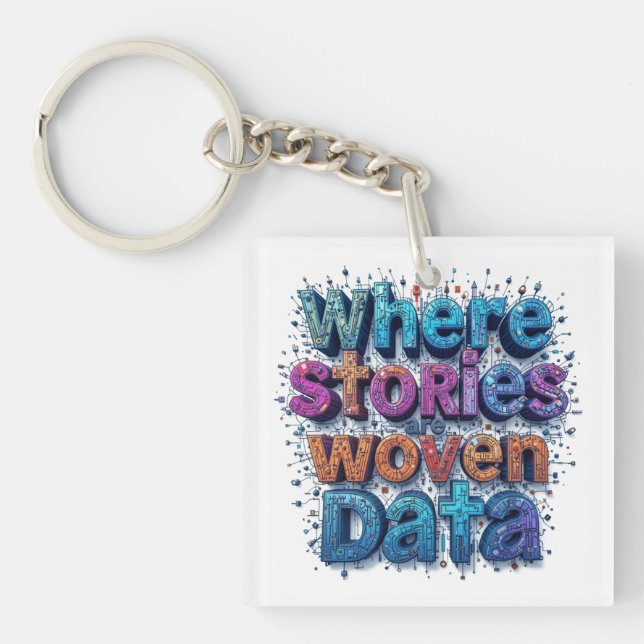 Wo die Geschichten weinende Daten Schlüsselanhänger (Vorderseite)