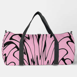 Wo die Kunst denkt Schwarz und Rosa Duffle Bag