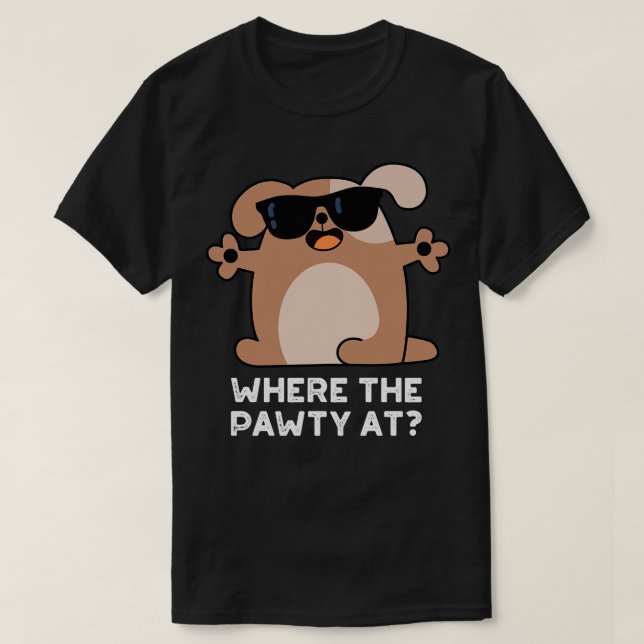 Wo die Pfaue bei Niedlichen Hunden Putsch T-Shirt (Design vorne)