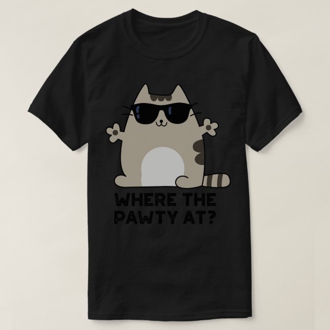 Wo die Pfaue im Niedlichen Party Katzenpuppe pinke T-Shirt (Design vorne)