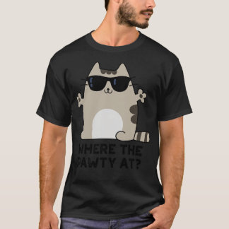 Wo die Pfaue im Niedlichen Party Katzenpuppe pinke T-Shirt