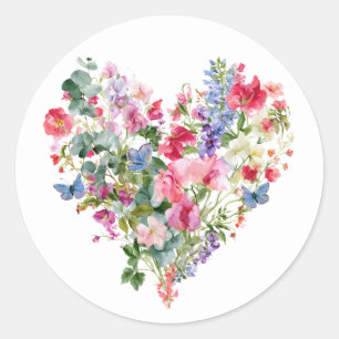 Wo die Wildblumen wachsen Danke Runder Aufkleber