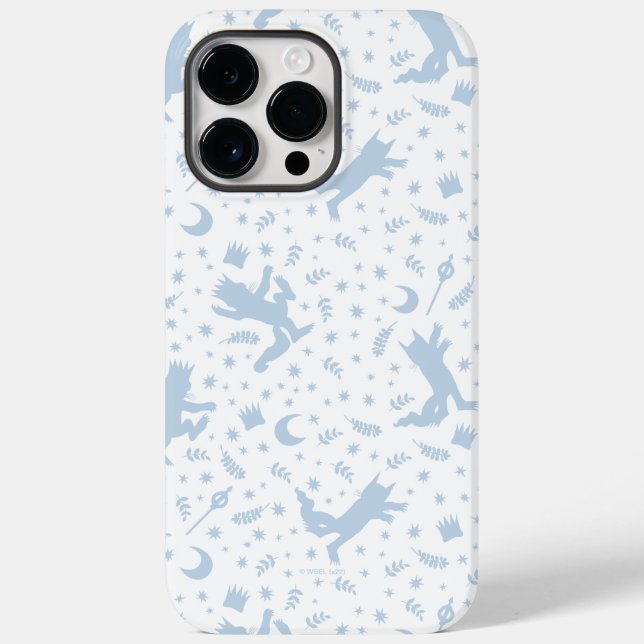 Wo die wilden Dinge blaue Flora Case-Mate iPhone Hülle (Rückseite)