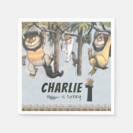 Wo die wilden Dinge der 1. Geburtstag sind Serviette