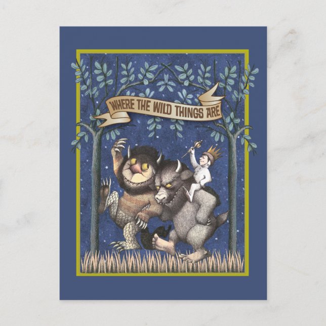 Wo die wilden Dinge grafisch sind Postkarte (Vorderseite)