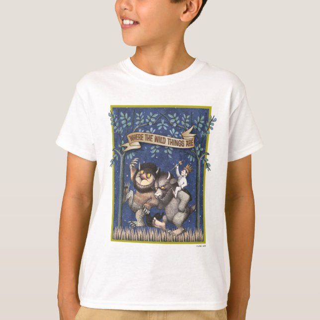 Wo die wilden Dinge grafisch sind T-Shirt (Vorderseite)
