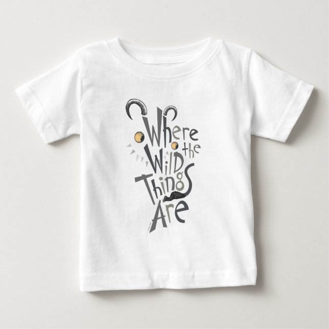 Wo die wilden Dinge grafisch zitiert werden Baby T-shirt (Vorderseite)