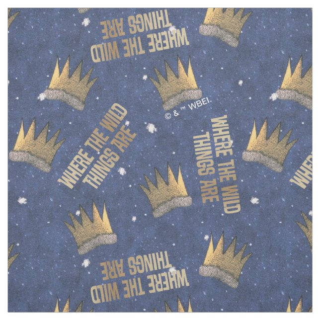 Wo die wilden Dinge Krone und Sternenmuster sind Stoff (Muster)