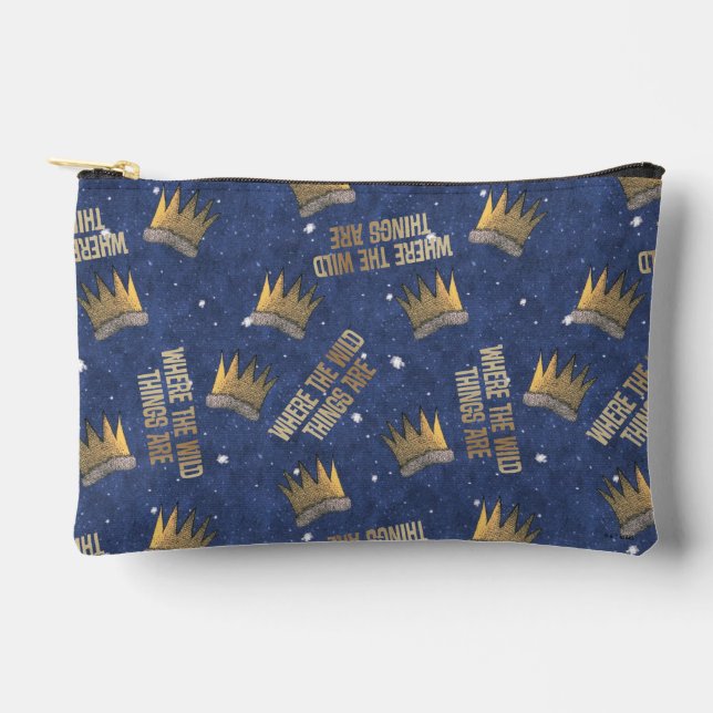 Wo die wilden Dinge Krone und Sternenmuster sind Zubehörtasche (Vorderseite)