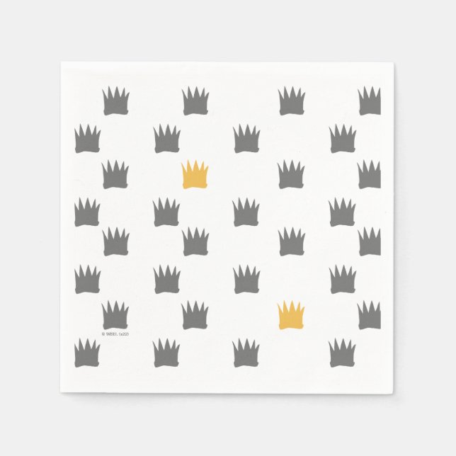 Wo die wilden Dinge Kronmuster sind Serviette (Vorderseite)
