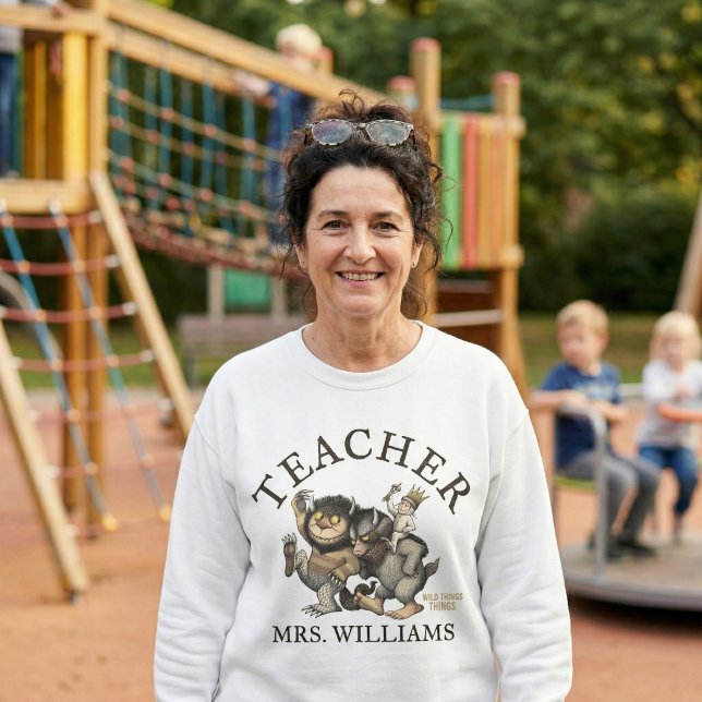 Wo die wilden Dinge Lehrer sind Sweatshirt (Generated image of woman wearing sweater)