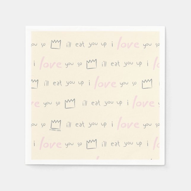 Wo die wilden Dinge Muster vorgeben Serviette (Vorderseite)