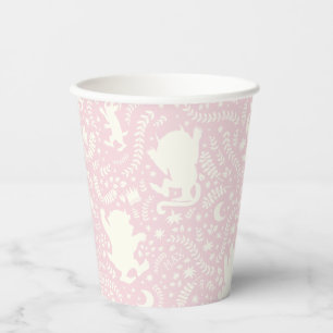 Wo die wilden Dinge rosa Blumenmuster Pappbecher