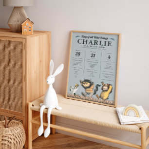 Wo die wilden Dinge sind - 1. Geburtstag Meilenste Poster