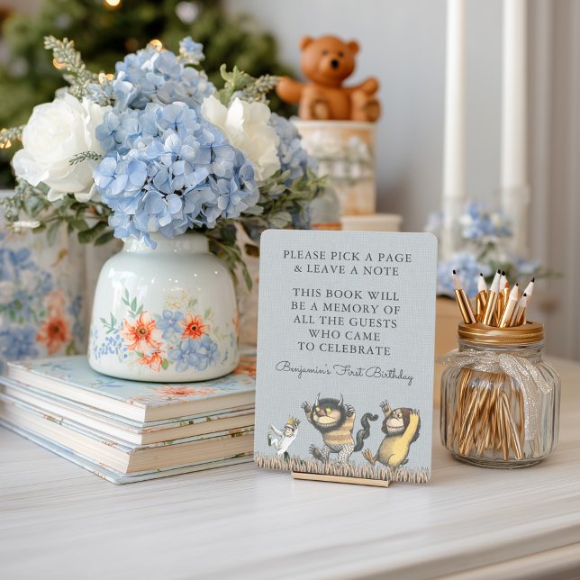 Wo die wilden Dinge sind | Buchsignatur Einladung (Sign simulated on table)