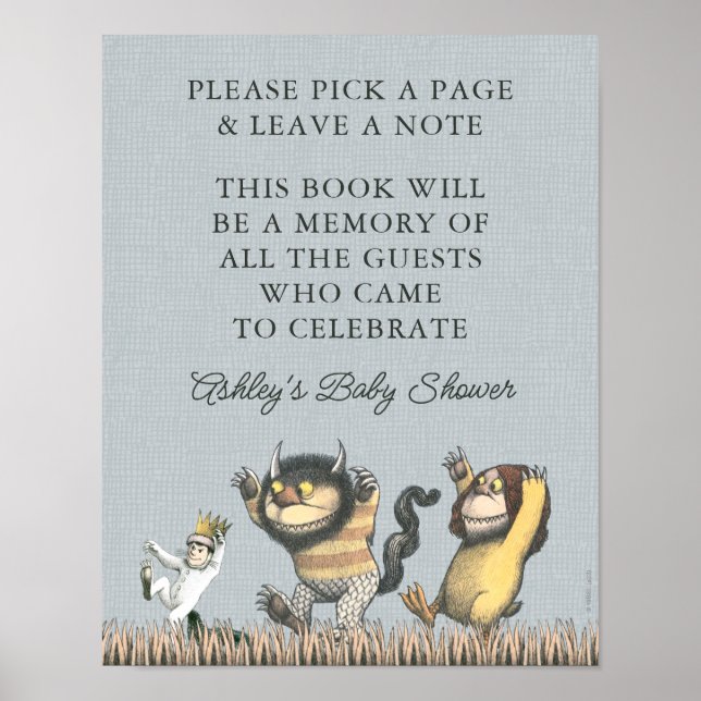 Wo die wilden Dinge sind | Buchsignatur Poster (Vorne)