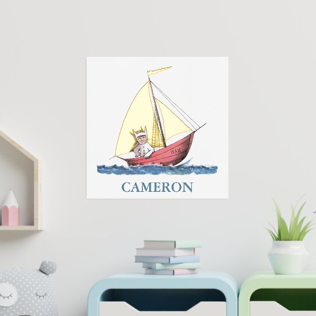 Wo die wilden Dinge sind | Max Sailing Foliendrucke (In Situ (Kinderzimmer))