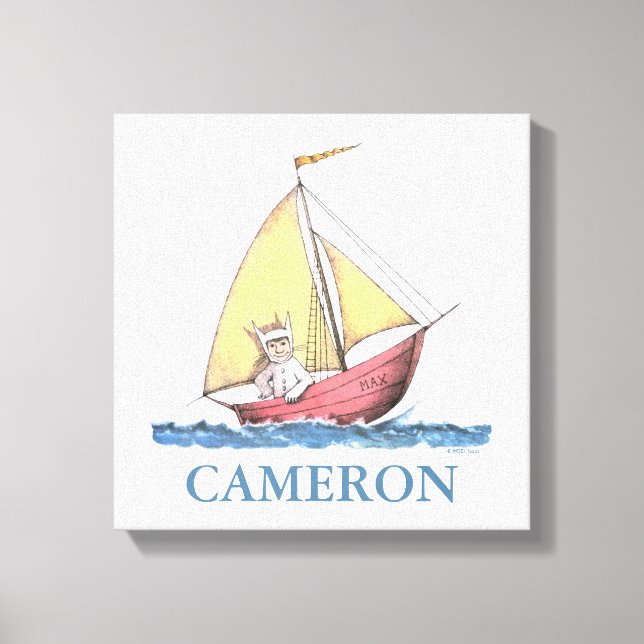 Wo die wilden Dinge sind | Max Sailing Leinwanddruck (Vorderseite)