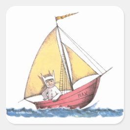 Wo die wilden Dinge sind | Max Sailing Quadratischer Aufkleber