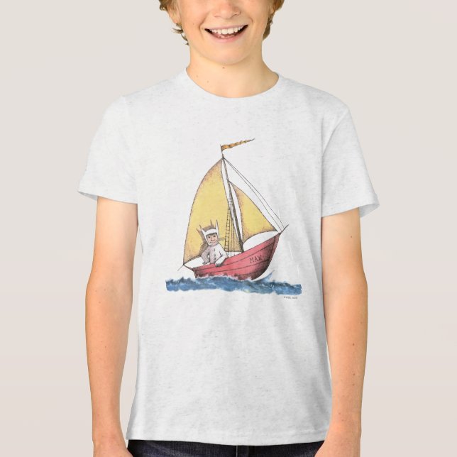 Wo die wilden Dinge sind | Max Sailing Tri-Blend Shirt (Vorderseite)