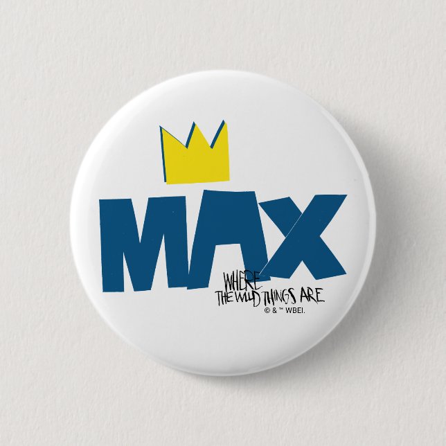 Wo die wilden Dinge sind | Max und Krone Button (Vorderseite)