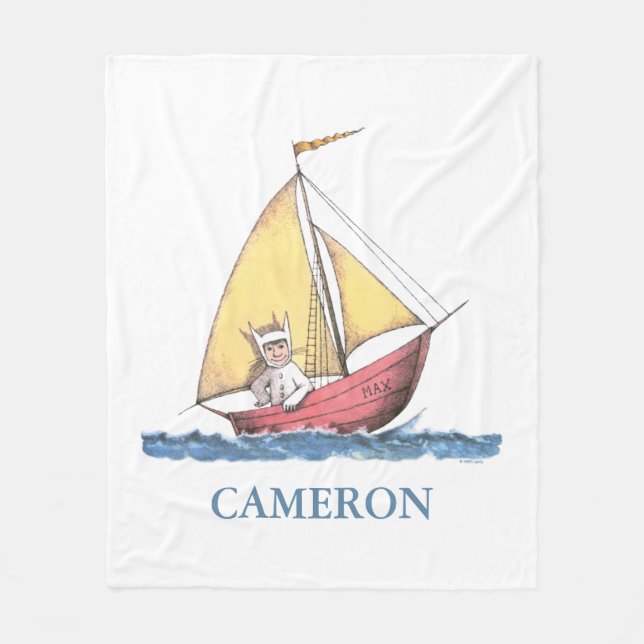 Wo die wilden Dinge sind | Name hinzufügen Fleecedecke (Vorderseite)