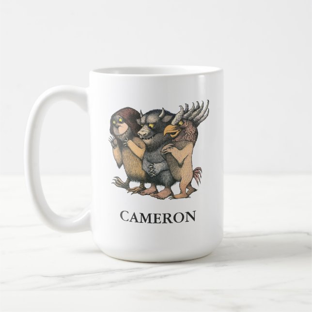 Wo die wilden Dinge sind | Name hinzufügen Kaffeetasse (Links)