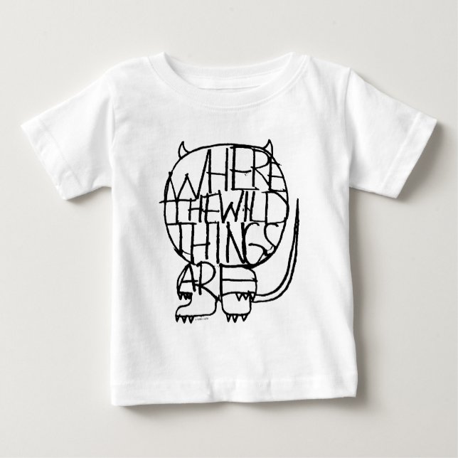 Wo die wilden Dinge sind | Wild Things Sketch Baby T-shirt (Vorderseite)