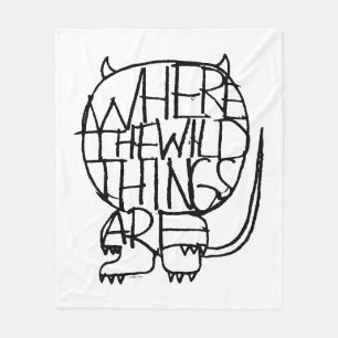 Wo die wilden Dinge sind   Wild Things Sketch Fleecedecke