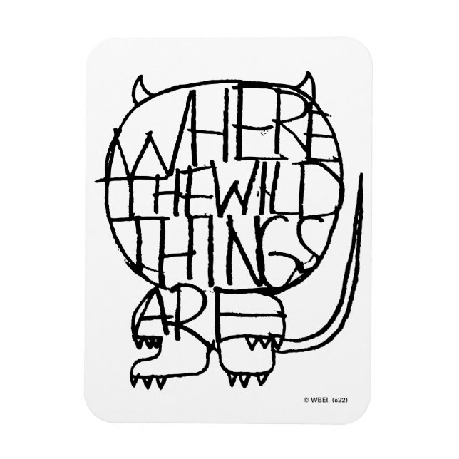 Wo die wilden Dinge sind | Wild Things Sketch Magnet (Vertikal)