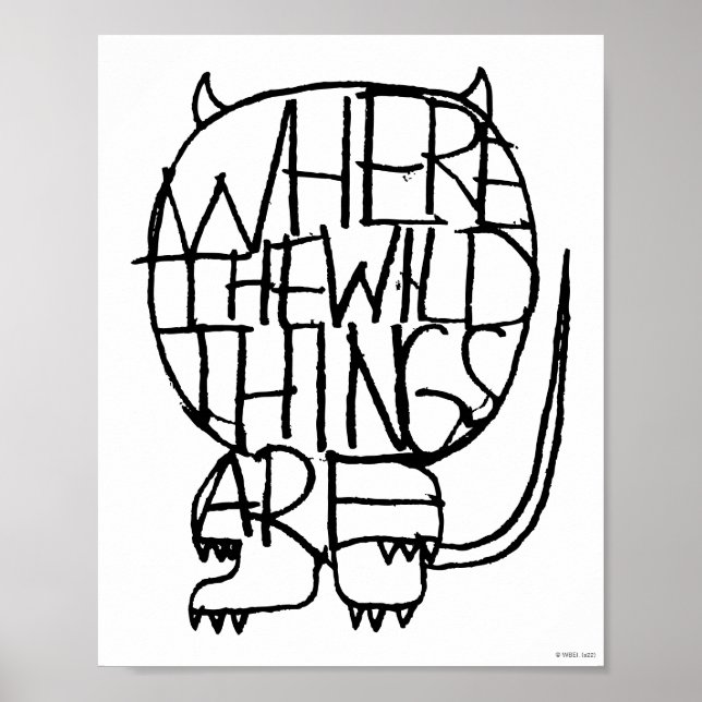 Wo die wilden Dinge sind | Wild Things Sketch Poster (Vorne)
