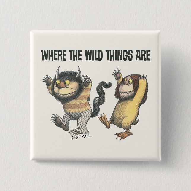 Wo die wilden Dinge sind | Zwei wilde Dinge Button (Vorderseite)