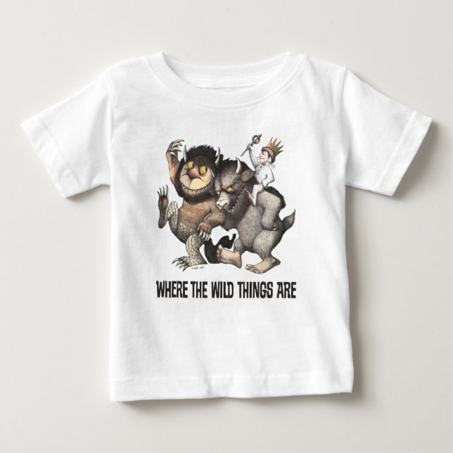 Wo die wilden Dinge Zeichen sind Baby T-shirt (Vorderseite)